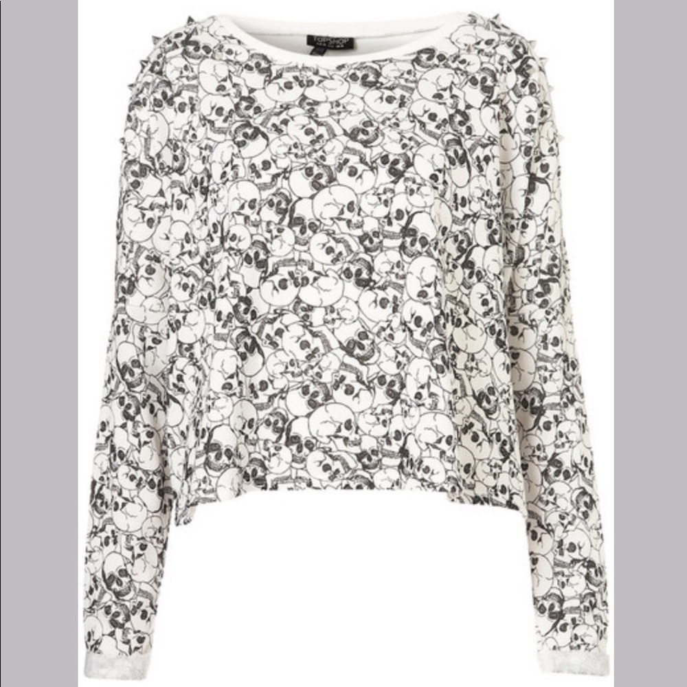 new | Topshop RARE Studded Crop Sweater